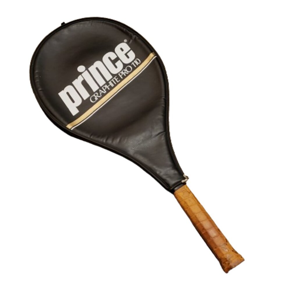 Vintage Prince Graphite Pro 100 Tennis Racket Black 27" Length | 4.25" Handle